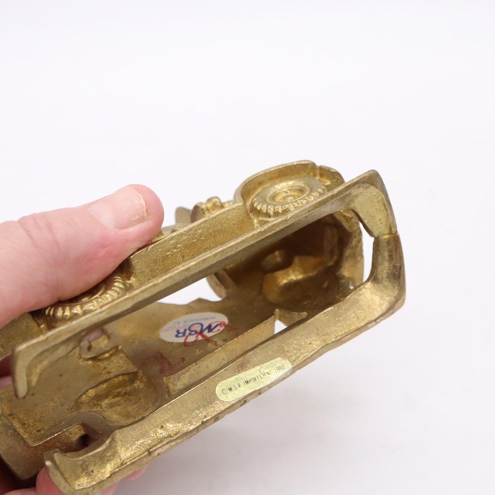 MSR Imports 4.5" Brass Firetruck Desk Stapler & Tape Dispenser Vintage 1993 - Picture 7 of 16